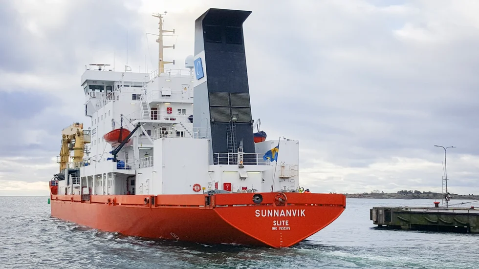  M/S Sunnanvik lämnade för sista gången kajen i Slite tidigt i måndags morse.