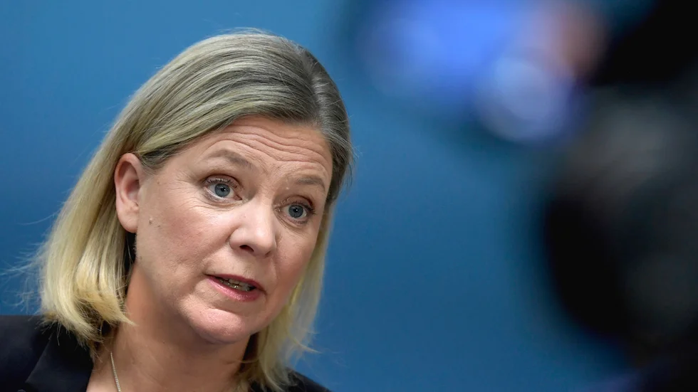 Finansminister Magdalena Andersson (S) befarar fusk med permitteringspengarna. Arkivbild.