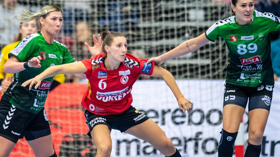 Clara Monti Danielsson i en Champions League-match förra året.