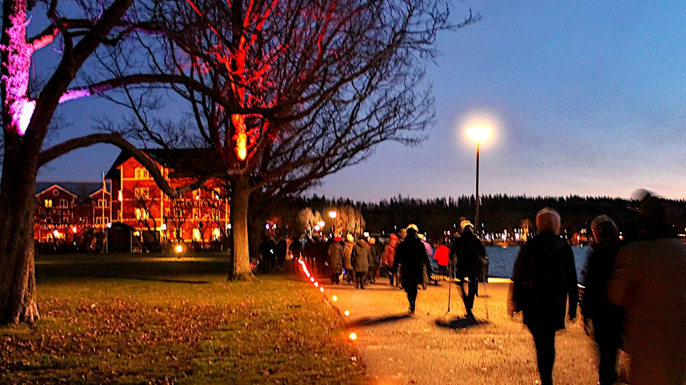 2019 hölls den förra Nyårsvandringen i Motala och då såg det ut så här. På årets nyårsafton återupptas evenemanget. Arkivbild.