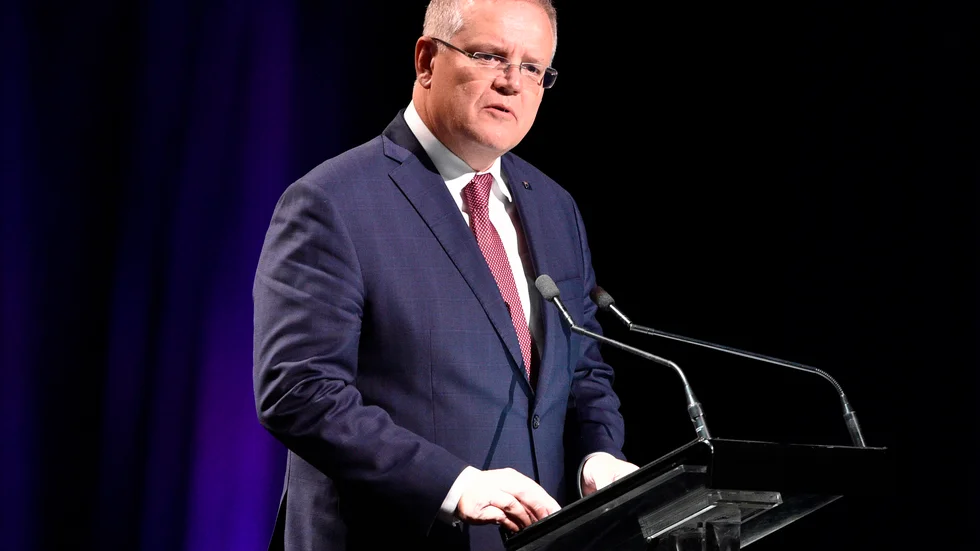 Australiens premiärminister Scott Morrison. Arkivbild.