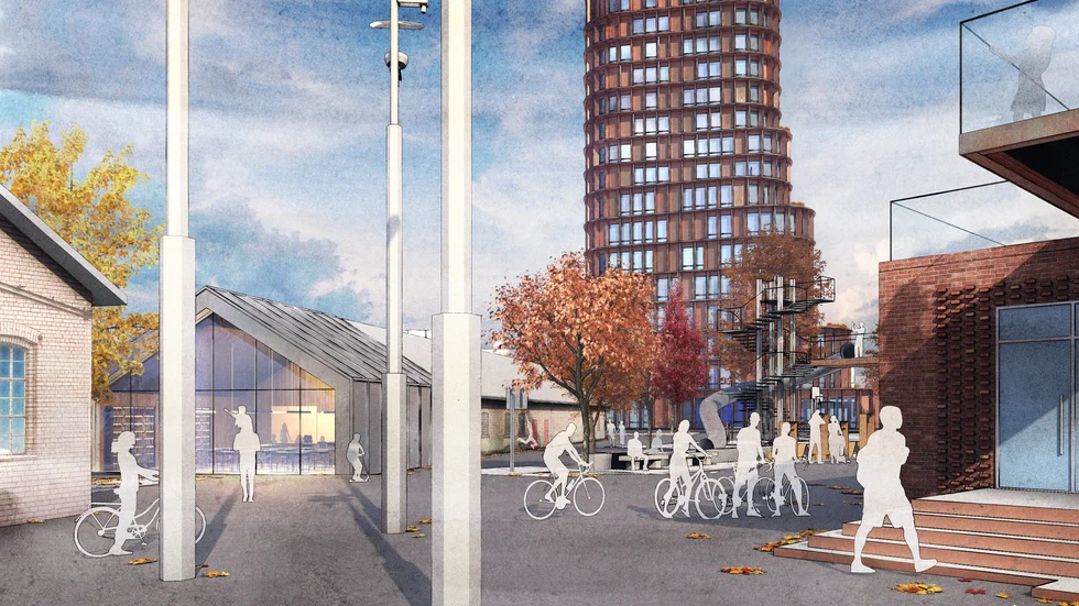 I det förslag som nu är ute på granskning är höghusets höjd på 55 meter detsamma som tidigare förslag. Däremot har utformningen av byggnaden ändrats för att minska påverkan på stadssiluetten.