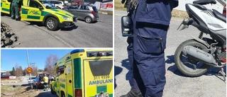 Uppdaterad: Bil och moped i olycka utanför Luleå – två till sjukhus