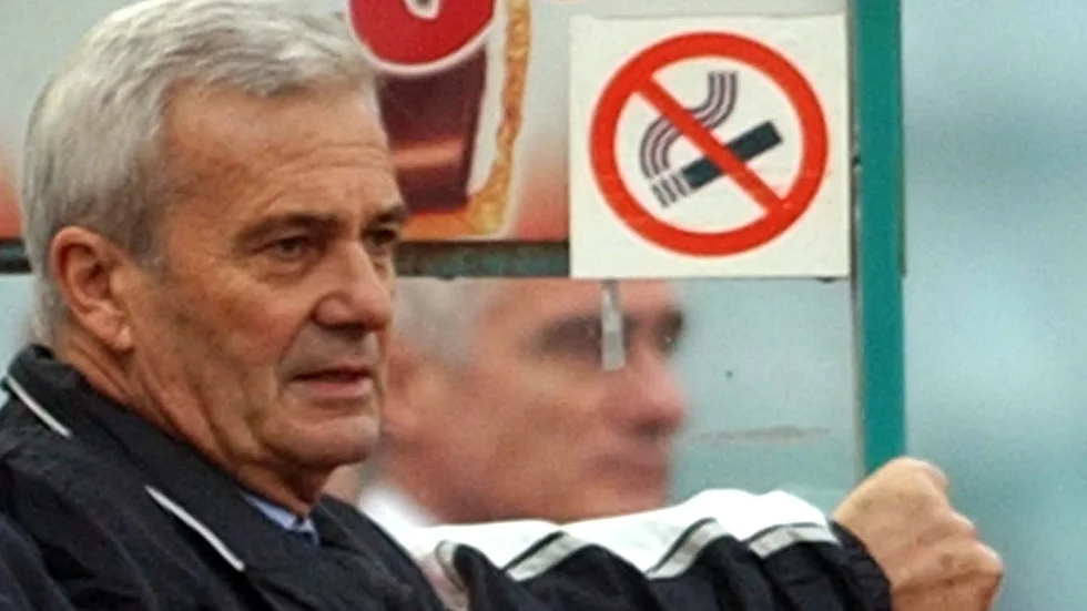 Gigi Simoni under en match när han tränade Siena. Arkivbild.