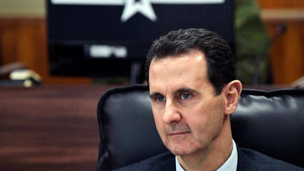 Syriens president Bashar al-Assad lyssnar till sin ryske motsvarighet Vladimir Putin under ett möte i Damaskus i januari.