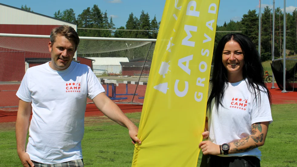 Fredrik Franzén, fritidsutvecklare på Finspångs kommun, och projektledaren Malin Fritiofsson tycker att det känns bra att evenemanget blev av trots pandemin.