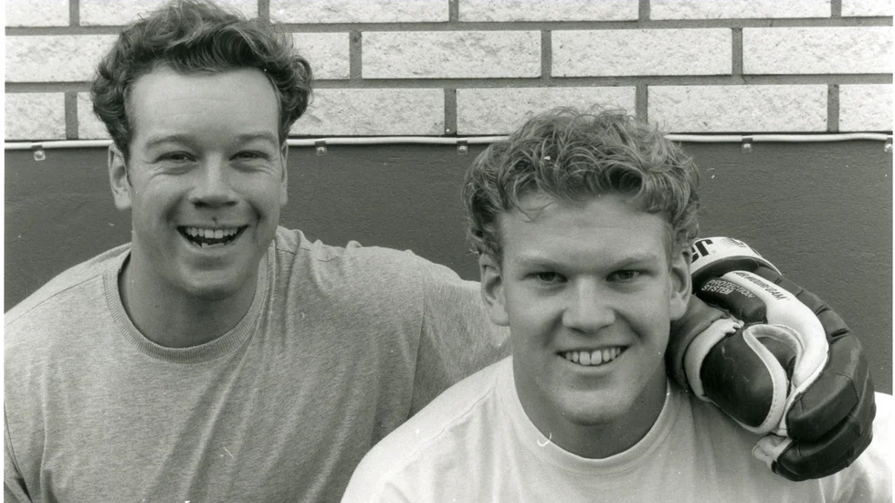 Bröderna Niklas och Markus Eriksson spelade tillsammans under några säsonger i Leksand. Bilden är från 1993.