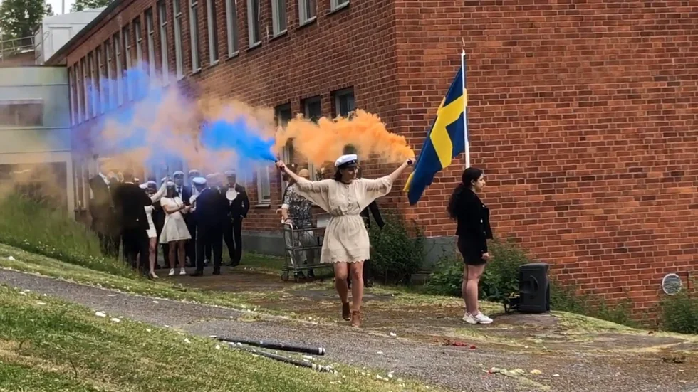 På fredagen var det student för många elever i Motala. 