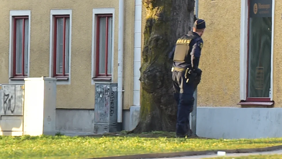 Polisen bevakade mannen under flera timmar innan han till slut fälldes till marken med ett elchockvapen. 