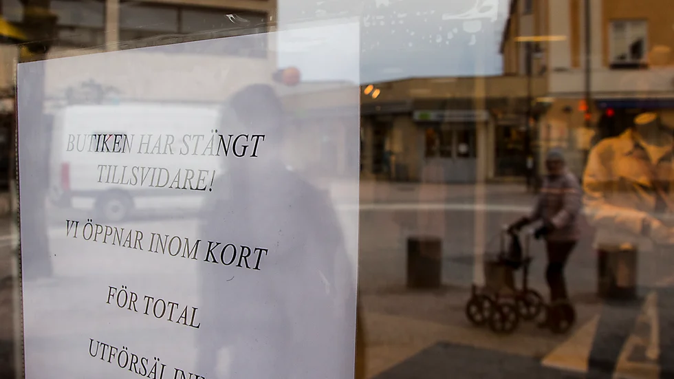 Dea Axelssons butik i Katrineholm hade stängt på tisdagen.
