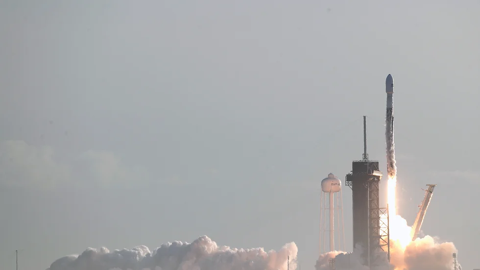 Den 18 mars sköt Space X upp en raket med omkring 60 Starlink-satelliter från Kennedy Space Center i Florida, USA.