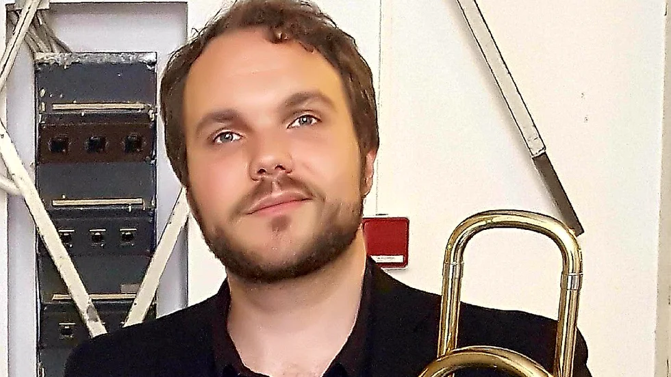 Motalafödde trombonisten Martin Chorell får årets kulturstipendium av Motala kommun.