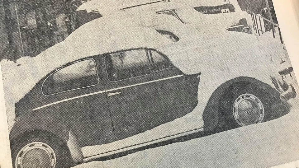 Kuriren för 50 år sedan: Vintrigt så det förslog var det i går, onsdagen den 1 april.

