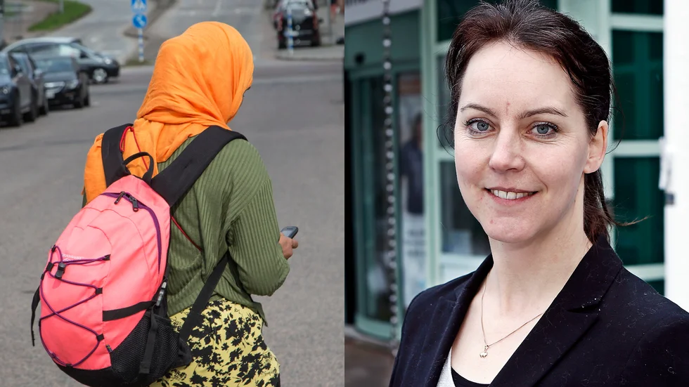 Annelie Almérus (M) vill fortsätta utreda slöjförbudsfrågan.