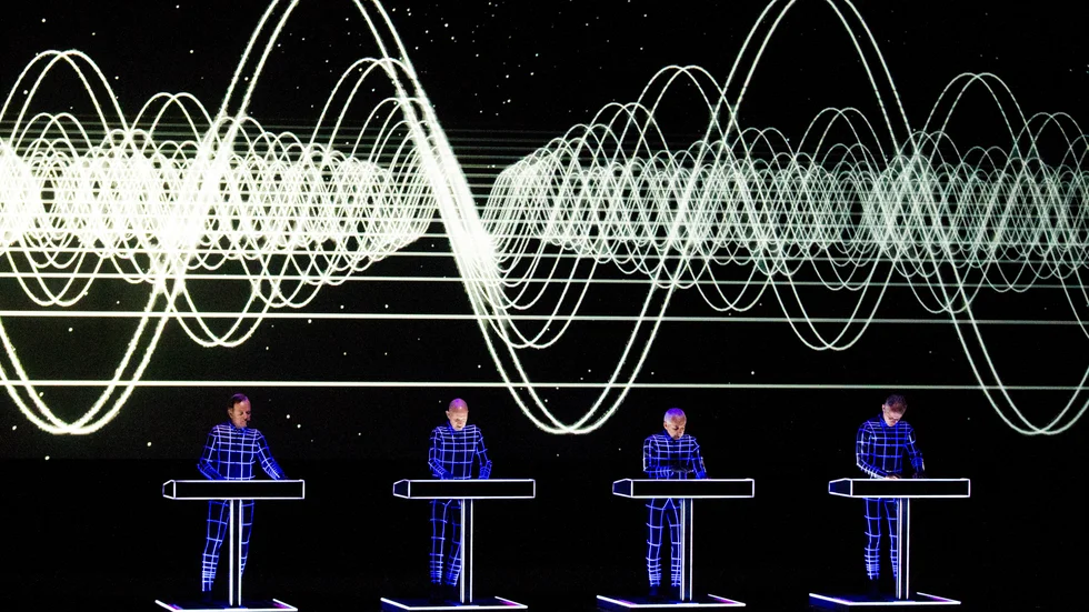 Kraftwerks musik tolkas under "Dance music symphony" i Berwaldhallen. Arkivbild.