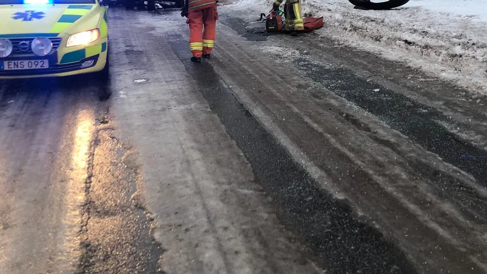 Såhär såg vägen ut på den aktuella olycksplatsen.