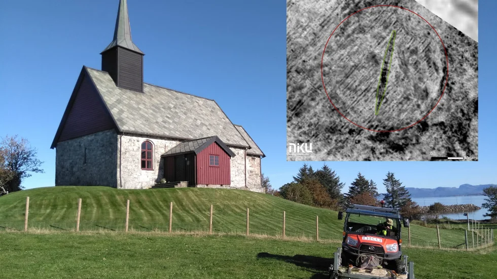 Vikingaskeppet hittades med hjälp av teknik från Guideline Geo på ett gammalt gravområde.