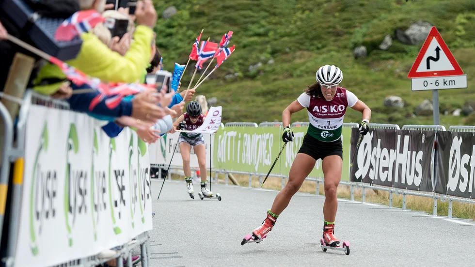 Charlotte Kalla blev fyra i öppningsloppet av Blinkfestivalen. (Arkivbild)