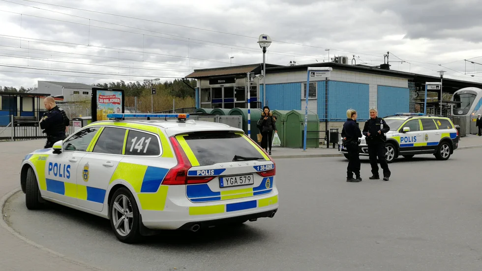 Polisen ryckte ut till Märsta station på söndagen för en uppgörelse mellan ungdomar. 