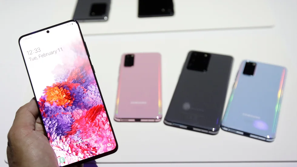 Samsungs nya telefoner som presenterades i februari.