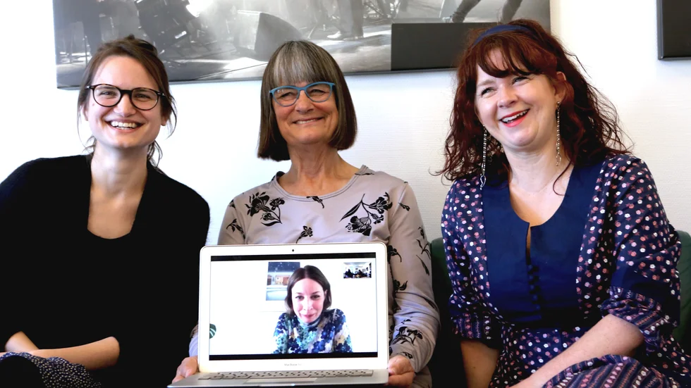 Vera Kebbe, Lisen Kebbe och Sara Boström ska se till att få fart på Roxys barnverksamhet. Britta Persson medverkade på pressträffen via videolänk från Stockholm.
