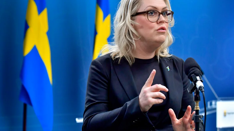 Socialminister Lena Hallengren. Arkivbild.