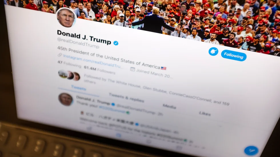 USA:s president Donald Trumps Twittersida. Arkivbild.