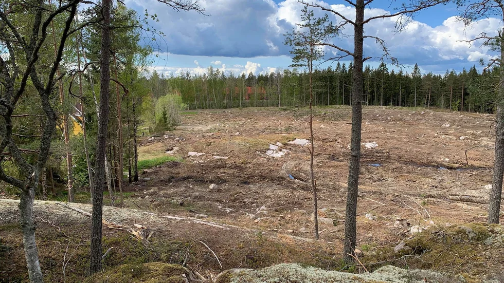 Marken i Hagalund, norr om Oppeby, är förberedd för bygget av nya bostäder. Men nu har byggplanerna fått en törn.