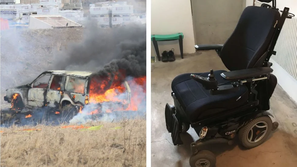 En 37-årig man har åtalats för att med flit ha backat på en man som satt i en permobil. Bilen som 37-åringen körde började brinna ute på ett fält. Polisen har inte kunnat fastställa brandorsaken. 