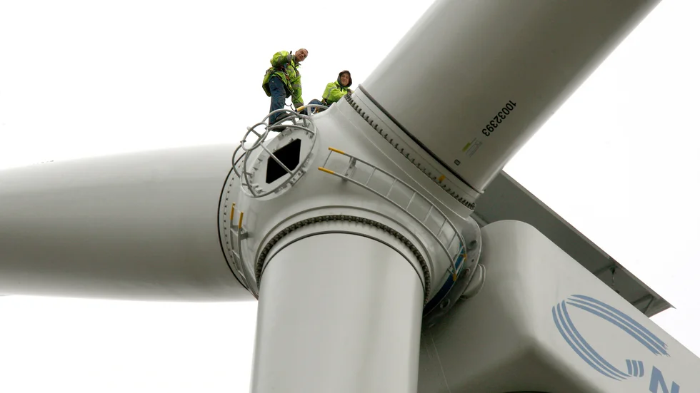 Utbildningen till vindkraftstekniker i Piteå är internationell och framtagen av Global Wind Organization (GWO) som säkerställer att kunskapen håller en internationell standard. (Arkivbild)