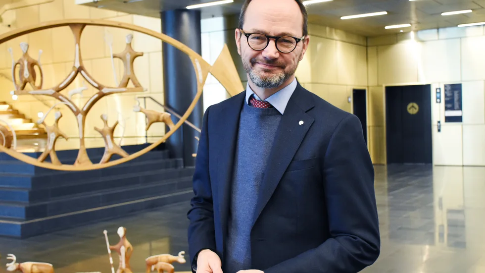 "Jag är här för att få en bra bild av stadsomvandlingen och aktuella infrastrukturfrågor", säger Tomas Eneroth (S), infrastrukturminister under sitt Kirunabesök. 