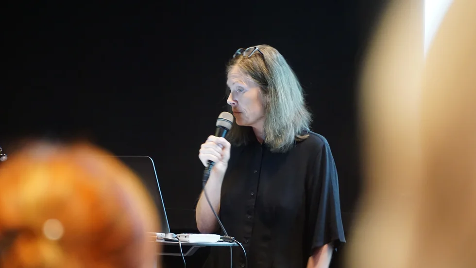Carola Wallstål är chef för Arjeplogs hälsocentral, och höll en presentation i hur hälsoläget ser ut i bland kommuninvånarna.