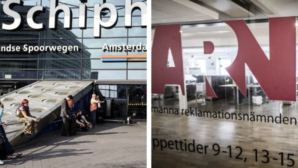 Ett par blev tre timmar försenat till London på grund av dimma i Amsterdam. 