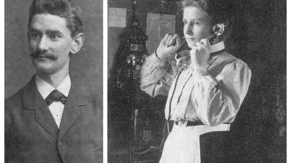 Ernst och Jenny Lindberg, som startade konditoriverksamheten som kom att bli Sultans, i slutet av 1890-talet. Företaget hade Katrineholms första telefon, med det okomplicerade numret 62. 
