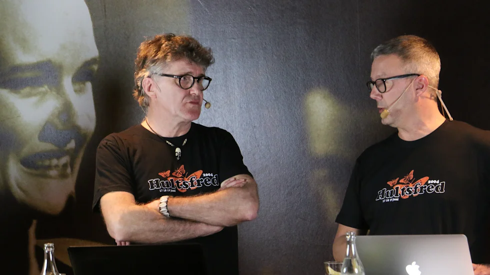 Kenneth Rosén och Patric Engqvist ledde den publikfria  galan som drog storpublik på internet.