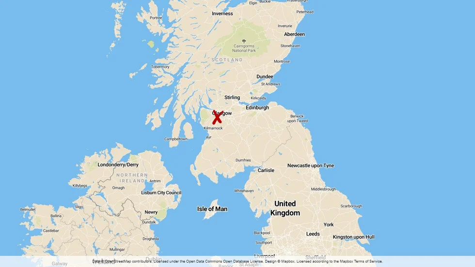 Den skotska staden Glasgow i Storbritannien.