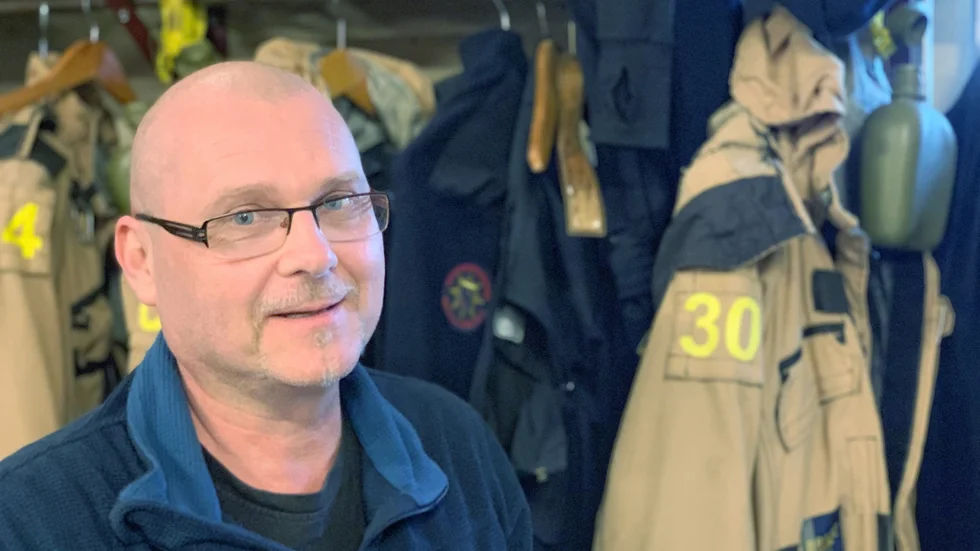 Mats Eld är stationsansvarig på Brandstationen i Borensberg, han ser bara positivt på byte av lokal. 