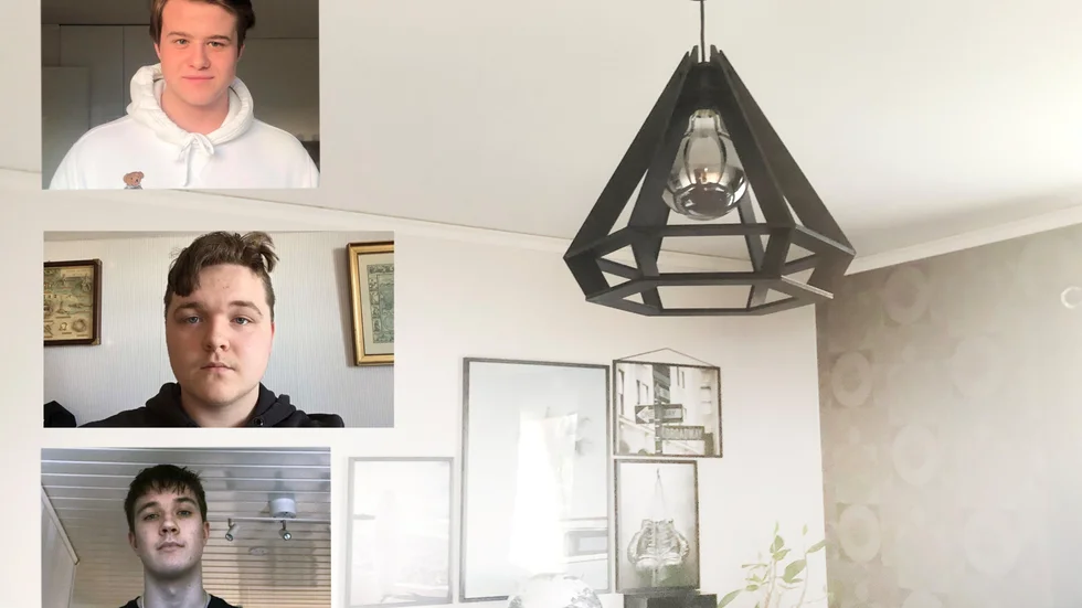 Elis Lindström, Izac Granander  och Waldemar Samuelsson tog hem priset som Årets hantverkare för lampan de själva designat och tillverkat. 