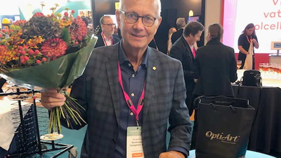 Nordvestor Fastigheters vd Pär Nordlund tog emot förstapriset i Branschindex.