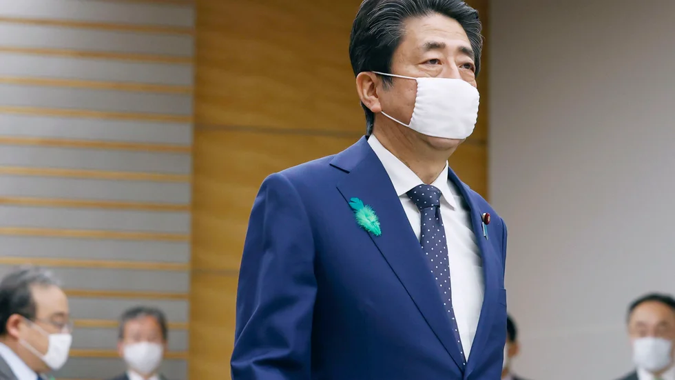 Japans premiärminister Shinzo Abe vid ett möte i huvudstaden Tokyo på torsdagen.