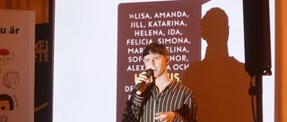 Fullsatt på Stadsbiblioteket när Hampus Nessvold pratade om mansrollen