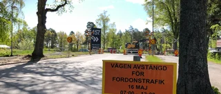 Vägen in till badet stängs av 