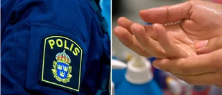 Polisutryckning efter larm om farlig handsprit