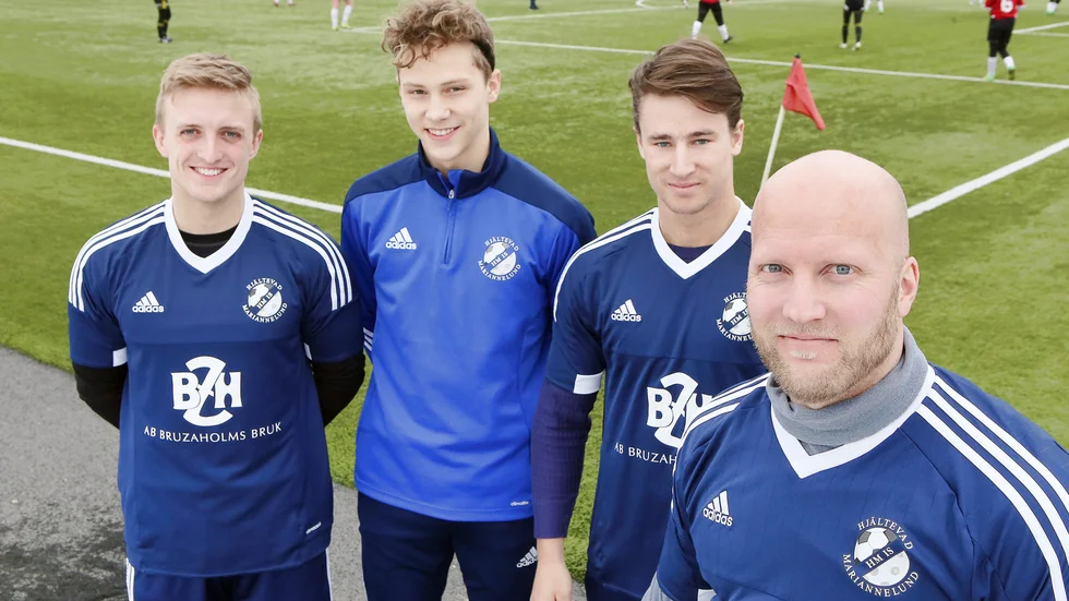 Här är fyra av målskyttarna i HM IS under 2010-talet: Emil Sjöqvist, Benjamin Bengtsson, Kristoffer Oskarsson och Martin Rosenqvist