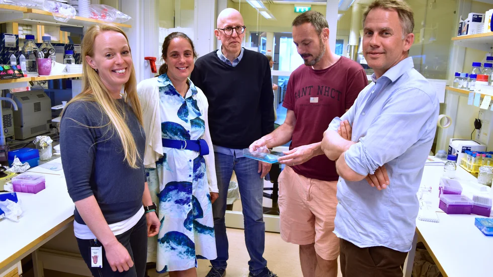 Forskarna på mikrobiologen forskar om riktigt farliga virus, men just i denna del av labbet behövs ingen skyddsutrustning. Det beror på vad man jobbar med. Men ofta handlar arbetet om studier på skärm.