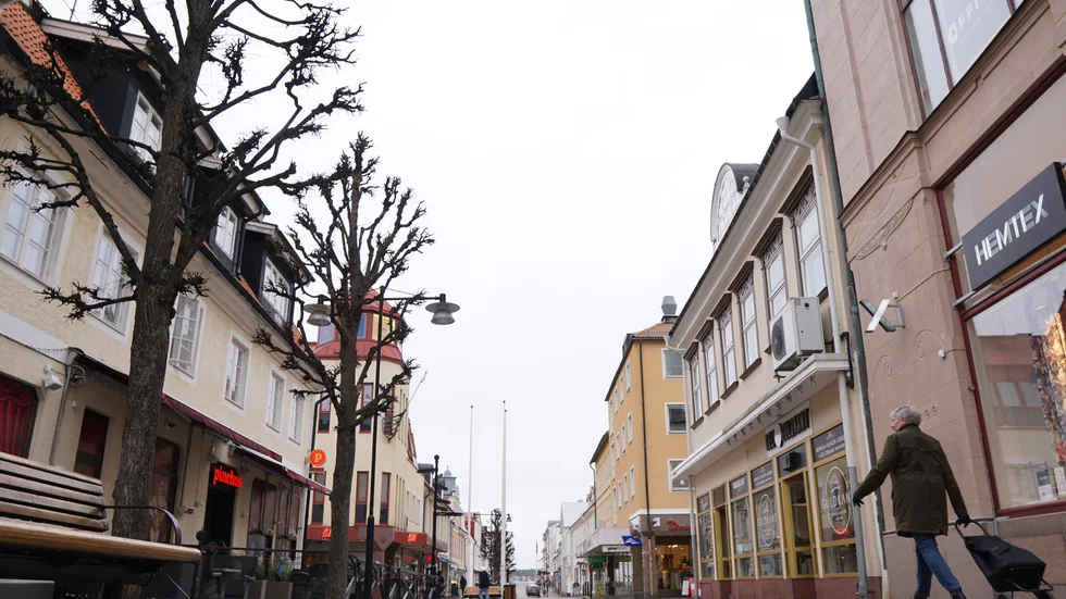 Västerviks centrumgator är folktomma nuförtiden.