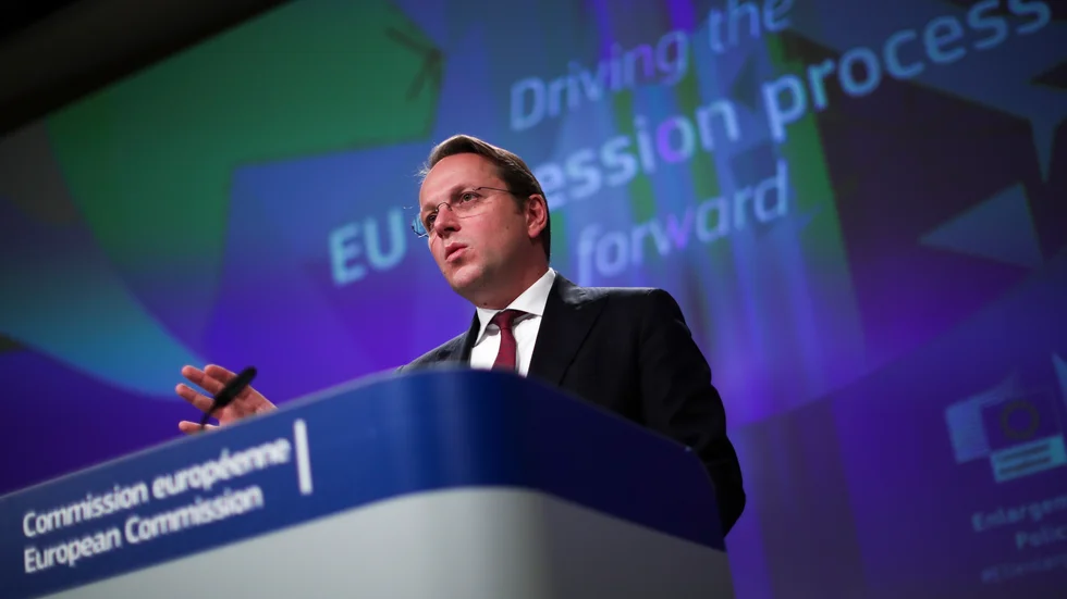 EU:s utvidgningskommissionär Olivér Várhelyi. Arkivfoto.