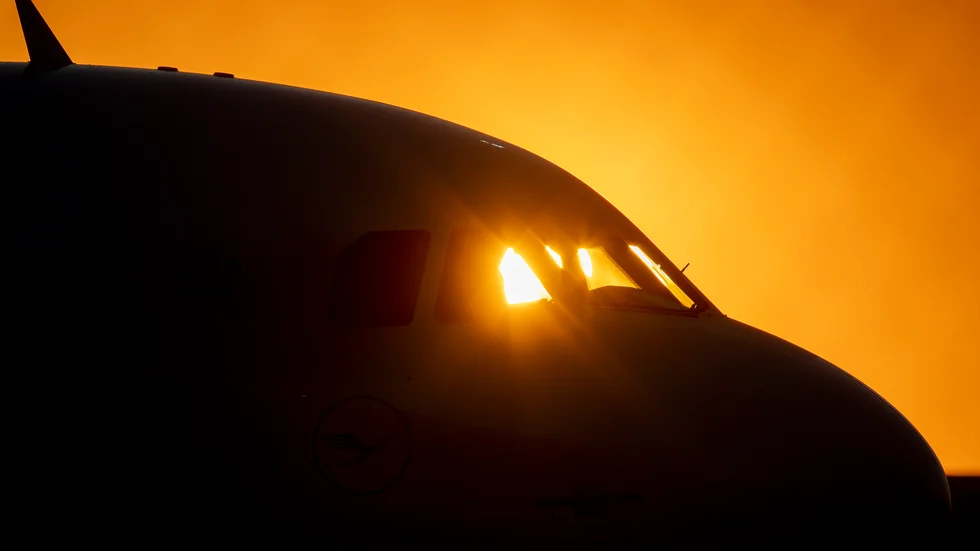 Airbus drar i alla bromsar. Arkivbild.