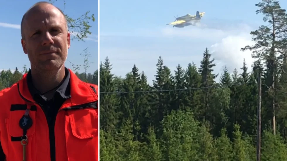Räddningsledaren Peter Svensson om branden utanför Österbybruk.