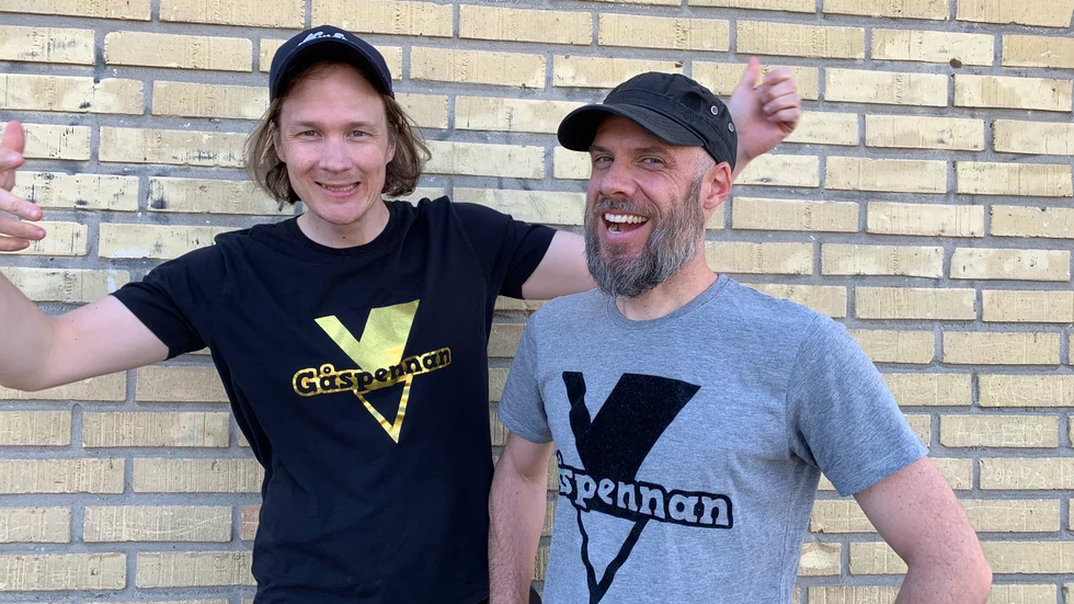 Musikgruppen Gåspennan som utgörs av Johannes Tigerström och Peter Holgersson.